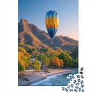 Hot Air Balloons Float over Guanacaste Beach, Costa Rica Jigsaw Puzzles Challenge Toy Educational Games Home Decoration for Adults& Teenager Age 14 Years Up 70x50cm/1000pcs