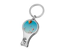 Hot Air Balloons Floating Over Cappadocia Nail Clippers Sharp Sturdy Fingernail Cutters with Bottle Opener Keychain