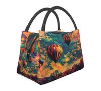 Hot air balloons Insulated Lunch Bag for Women-Large Capacity,Leak-Proof & Easy to Clean for Work, Picnics, and Travel