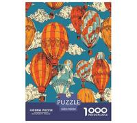 Hot Air Balloons Jigsaw Puzzles Puzzle for Adults Kids. 1000 Pieces Impossible Challenge Toy Educational Game Home Decoration for Educational Games Gifts 70x50cm/1000pcs