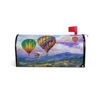 Hot Air Balloons Magnetic Mailbox Covers Standard Size 18"x 20.8" Mailbox Wraps Magnetic Mail Wraps Cover Garden Yard Home Decor for Outdoor