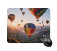 Hot Air Balloons Mouse Pad Square Laptop Mouse Mat Cute Computer Mousepad Keyboard Pad Non-Slip Desk Pads for Gaming Office Work Home 20 * 25cm