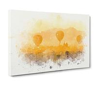 Hot Air Balloons Over Bagan Canvas Print | Gallery Wrapped 30mm Frame Wall Art | 20x14 inches | Ready to Hang | Abstract Picture | Living Room Bedroom Lounge Office