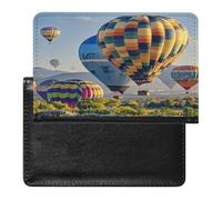 Hot Air Balloons Passport Holder with Card Slots Portable Passport Cover Compact Waterproof Passports Protector