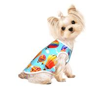 Hot Air Balloons Print Dog Lightweight Shirt,Summer Cool Breathable Dog t Shirts,Pet Sleeveless Stretchy Clothes