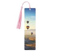 Hot Air Balloons Printed Metal Bookmarks S - Pink Lightweight Aluminium Book Marker for Books, Journals & Gifts, Ideal Book Lovers, Holiday Decor & Crafts