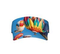 Hot Air Balloons Sport Sun Visor Hats Adjustable Empty Top Baseball Cap Polyester Ball Caps for Women and Men Black