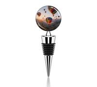 Hot Air Balloons Wine Stoppers Reusable Wine Bottle Stopper Decorative Champagne Stoppers Silicone Beverage Bottle Sealer Keep Fresh, Leakproof Wines Saver for Bar Party Decor