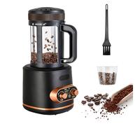 Hot Air Coffee Roasters, 100-300g Roaster Machine Electric with Adjustable Timer Heating and Cool Setting Roasting Fan for Lover Transparent Chamber Home Cafe Office Roast Beans 2200W Black