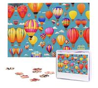 Hot Air Colorful Balloons Wooden Puzzles 1000 Pieces Personalized Jigsaw Puzzle For Adults Interesting Custom Photo Puzzles Gift For Holiday Birthday Wedding Anniversay