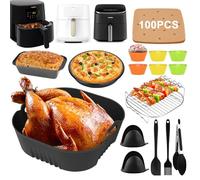 Hot Air Fryer Accessories for Philips Essential XL 6.2L HD9270/90, Philips 5000 Series XXL HD9285/90, Cosori 4.7L, Reusable, BPA-Free Replaces Baking Paper, Airfryer Accessories for Philips, Cosori