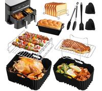 Hot Air Fryer Accessories for Tefal Dual Easy Fry XXL 11L (6.5L/4.5L), Silicone Mould Airfryer Accessories for Tefal Hot Air Fryer XXL, Silicone Mould Hot Air Fryer Tefal Easy Fry and Grill