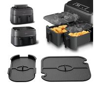 Hot Air Fryer Splash Guard for Philips Dual Basket 9L, Pack of 2 Airfryer Splash Guards for Philips 3000 Series NA350 & 5000 Series NA550, Reusable Hot Air Fryer Accessories Grid Against Splash