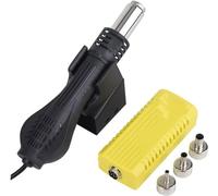 Hot Air Gun, 750W Heat Gun Welding Repair Tool Working Mat, Digital Micro Rework Soldering Station Hot Air Gun Holder (Color : Gold)