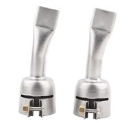 Hot Air Gun Welding Nozzle, 2 Pcs 20mm Flat Welding Nozzle, Hot Air Heating Welding Nozzle for PVC Plastic Sheet Hot Air Gun Nozzle Welding Accessories