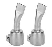 Hot Air Gun Welding Nozzle, 2pcs Stainless Steel Welding Gun Nozzle, Flat Nozzle Welding Heat for PVC Plastic Sheet Soldering Accessories