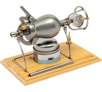 Hot Air Hand Crank Popcorn Cannon High Pressure Pop-Corn Machine Chinese Pop Corn Popper Grain Amplifier Maker with Pressure Gauge and Pressure Relief Valve(368ml)