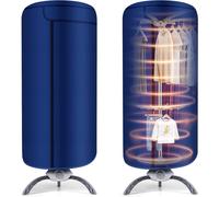 Hot Air Indoor Clothes Dryer 1000W, 12kg Capacity, Quiet Timed Drying, Foldable Rack for Dorms & Apartments