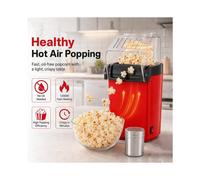 Hot Air Popcorn Maker, 1200W Oil-Free Popcorn Machine with Measuring Lid, 3.5QT Electric Popcorn Popper for Movie EU