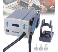 Hot Air Rework Station, 1000W Brushless Heat Gun with 3 Nozzles, Password Protection Key Lock for Electronics Repair and Soldering