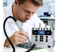 Hot Air Rework Station,1000W Digital Display Automatic Sleep Hot Air Gun Soldering Station, Adjustable Temperature Desoldering Gun BGA Rework Station