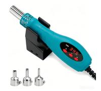 Hot Air Rework Station, 700W Portable Gun with 3 Nozzles, HD Digital Display, Automatic Sleep, Temperature Control for Electronic Component Heat Shrink
