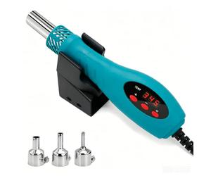 Hot Air Rework Station, 700W Portable Gun with 3 Nozzles, HD Digital Display, Automatic Sleep, Temperature Control for Electronic Component Heat Shrink