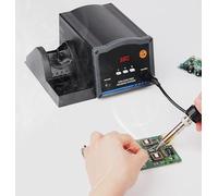 Hot Air Soldering Station 90W with Digital Display, Adjustable 200℃-420℃ Temperature, Portable SMD Rework and Repair Tool for Electronics