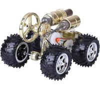 Hot Air Stirling Engine Car Model Kit - STEM Educational Toy with Generator, DIY Assembly, Aluminum Alloy Frame Science Experiment Gift for Kids & Adults