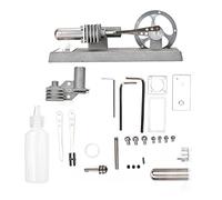Hot Air Stirling Engine Education Toy, Power Generator Model for Kids, Mechanical Learning Kit with Stainless Steel Cylinder and Zinc Alloy Base for Science Classroom