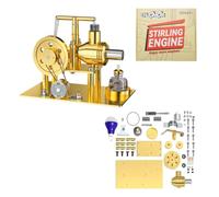 Hot Air Stirling Engine Kit, Metal DIY Balance Style Mini Hot Air Stirling Engine Model Kit, Hot Air Stirling Engine Model Kit, External Combustion Engine Gift Kit