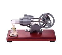 Hot Air Stirling Engine Motor Model Teaching Physical Scientific Education Stern Toy for Kid Kits for Adults Hot Air Building Golden