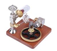 Hot Air Stirling Engine Motor, Stirling Engine Motor Model with Ball Bearing, Adjustable Steam Speed and Fine Workmanship, Realistic Appearance Design and Clear Structure, for Kids Students