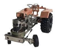 Hot Air Stirling Engine Tractor Model, Metal Construction with Functional Movement, Agricultural Theme Mechanical Display for Collectors
