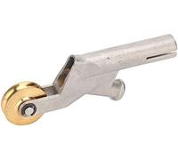 Hot Air Welding Gun Weld Nozzle with Rollers, 304 Stainless Steel Alloy Floor Welding Nozzle Round Mouth with Wheel PVC Flooring Welding Nozzle Accessory