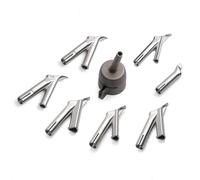 Hot Air Welding Nozzle Tips for Vinyl PVC Plastic, 8 Pcs | These stainless steel nozzles offer reliable heat distribution for plastic welding applications.