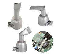 Hot Air Welding Nozzles for PP PVC Plastic Sheet, 3-Piece Set Stainless Steel 20mm Tips, Compatible with 90° 120° and Flat Angle Applications, Industrial Grade