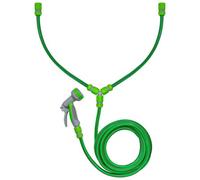 Hot And Cold Dog Shower Kit - 5M Garden Hose With Hose Gun Various Spray Patterns