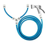Hot And Cold Dog Shower Kit - 5M Garden Hose With Hose Gun Various Spray Patterns