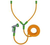 Hot And Cold Dog Shower Kit - 5M Garden Hose With Valves And Hose Gun Various Spray Patterns