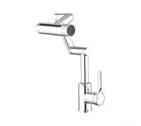 Hot and Cold Mixer for tap with 6 Spray Patterns Hot and Cold(Electroplated silver)