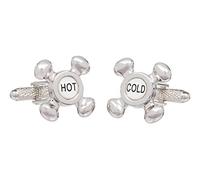 Hot and Cold Tap Cufflinks In Onyx Art Cufflinks Gift Box