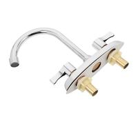 Hot and Cold Water Faucet with Double Handle for Bathroom Vanity Sink