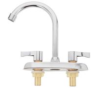 Hot and Cold Water Mixer Tap for Basin, Double Tap 3 Hole | Metal Build, Silver Finish, Easy Installation, Water Saving Design, Simple Stylish Look for Home Use Random Color Style