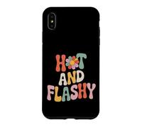 Hot And Flashy Retro Menopause Funny Hormone Humor Case for iPhone XS Max