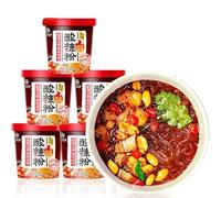 Hot and sour noodles, sweet potato noodles, Chongqing style instant snacks, spicy noodles, breakfast noodles, instant instant noodles, hot pot noodles (8 barrels)