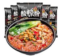 Hot and Sour Noodles105g/barrel,Instant Noodles,Authentic Chongqing Specialty Snacks,Sweet Potato Noodles,Hot and Sour Rice Noodles ，noodles in soup，Rice noodles (Hot and sour powder (bagged),3 barrel)
