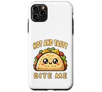 Hot And Tasty Bite Me Funny Taco Mexican Food Sarcastic Pun Case for iPhone 11 Pro Max