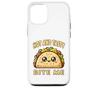 Hot And Tasty Bite Me Funny Taco Mexican Food Sarcastic Pun Case for iPhone 12/12 Pro