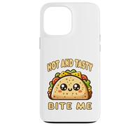 Hot And Tasty Bite Me Funny Taco Mexican Food Sarcastic Pun Case for iPhone 13 Pro Max